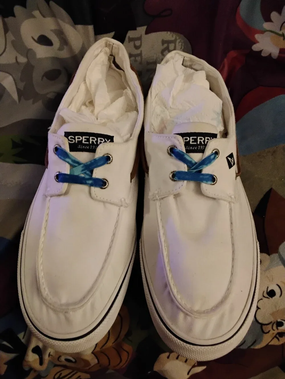 Sperry Top Sider classic fabric white Boat Shoes Men’s size 13